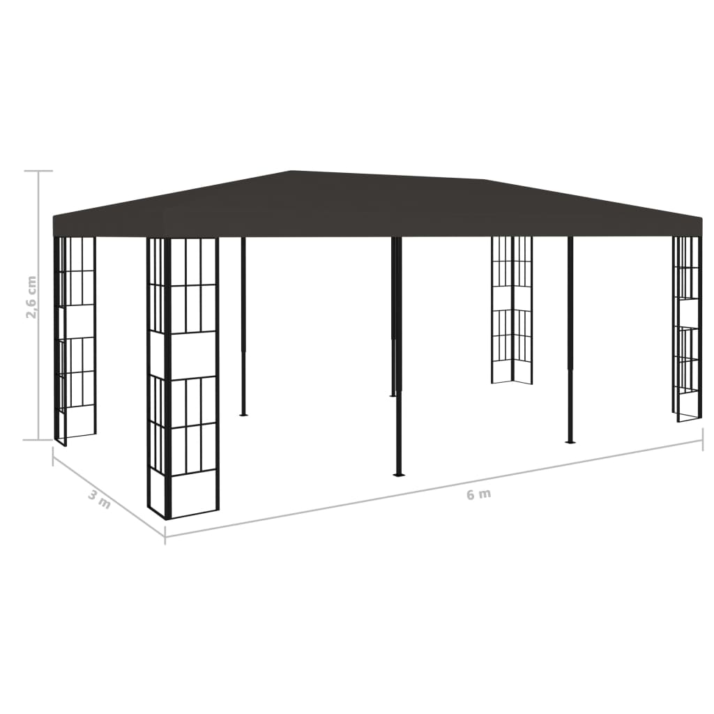 Gazebo 3x6 m Antracite cod mxl 66198