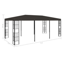 Gazebo 3x6 m Antracite cod mxl 66198