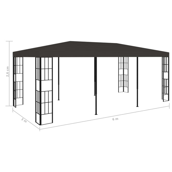 Gazebo 3x6 m Antracite cod mxl 66198