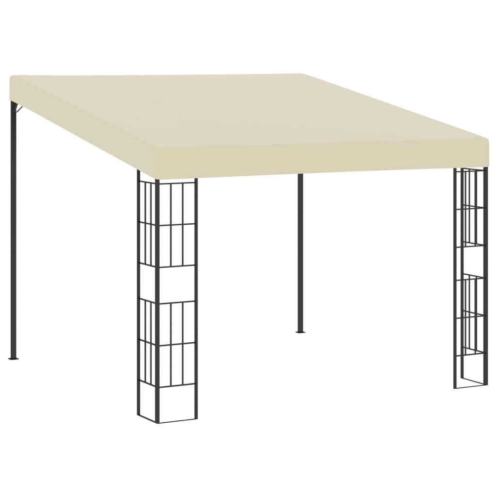 Gazebo a Parete 3x3 m Crema in Tessuto 47987