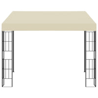 Gazebo a Parete 3x3 m Crema in Tessuto 47987