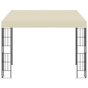 Gazebo a Parete 3x3 m Crema in Tessuto 47987