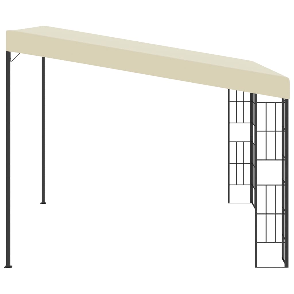 Gazebo a Parete 3x3 m Crema in Tessuto 47987