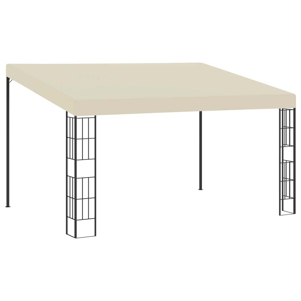 Gazebo a Parete 3x4 m Crema in Tessuto 47988