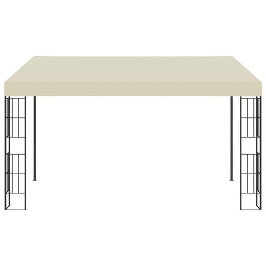 Gazebo a Parete 3x4 m Crema in Tessuto 47988