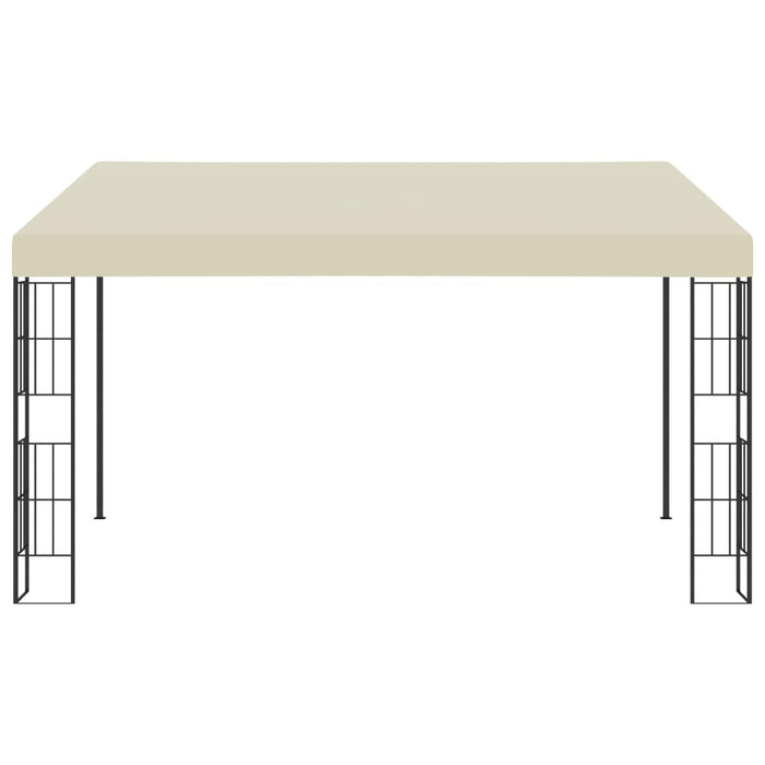 Gazebo a Parete 3x4 m Crema in Tessuto 47988