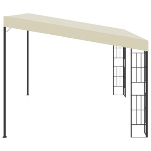 Gazebo a Parete 3x4 m Crema in Tessuto 47988