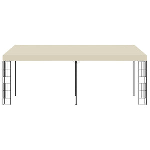 Gazebo a Parete 3x6 m Crema in Tessuto 47989