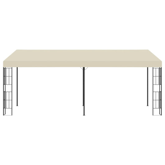 Gazebo a Parete 3x6 m Crema in Tessuto 47989