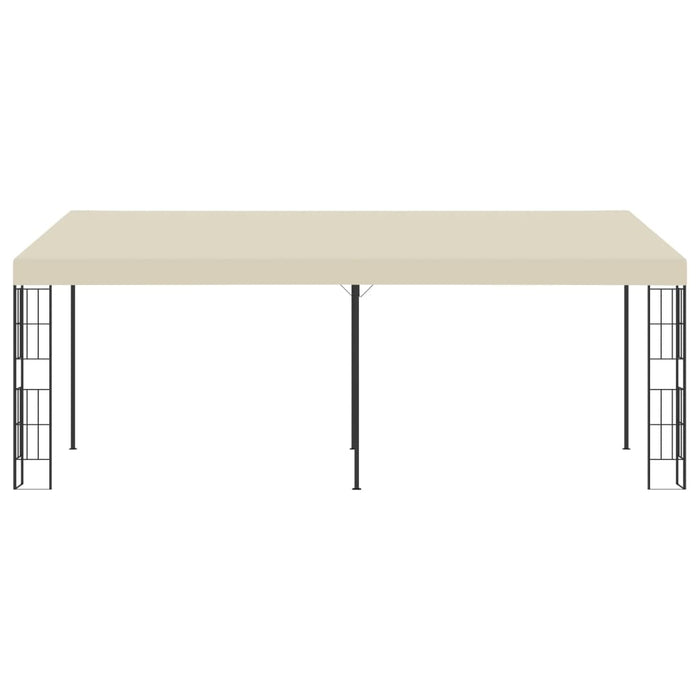 Gazebo a Parete 3x6 m Crema in Tessuto 47989