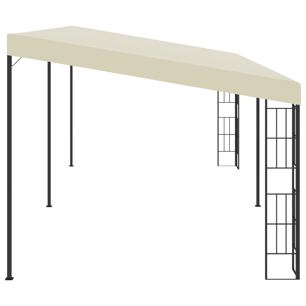 Gazebo a Parete 3x6 m Crema in Tessuto 47989