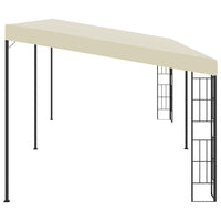 Gazebo a Parete 3x6 m Crema in Tessuto 47989