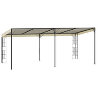 Gazebo a Parete 3x6 m Crema in Tessuto 47989