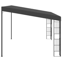 Gazebo a Parete 3x4 m Antracite in Tessuto 47991