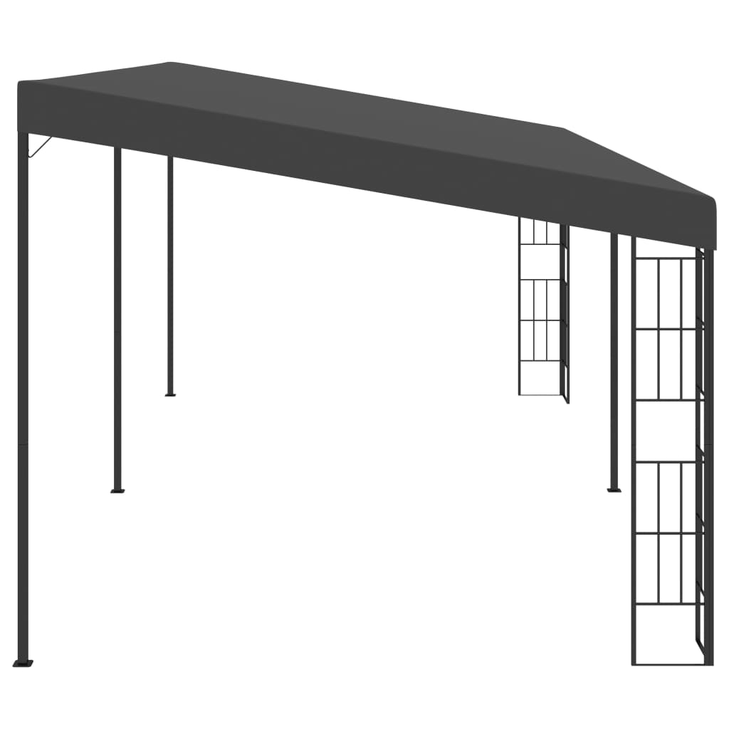 Gazebo a Parete 3x6 m Antracite in Tessuto 47992