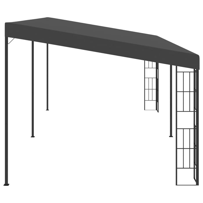 Gazebo a Parete 3x6 m Antracite in Tessuto 47992