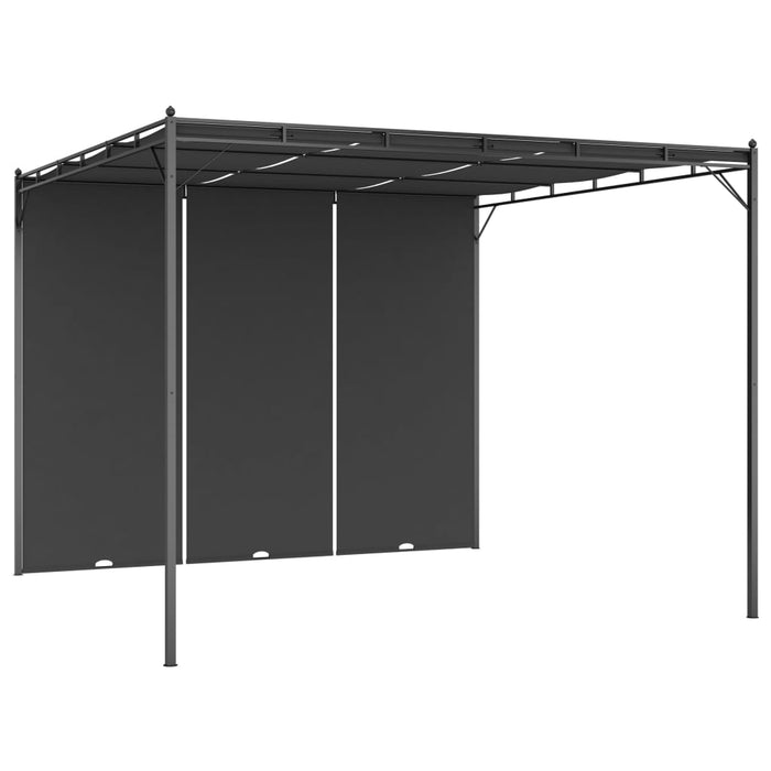 Gazebo da Giardino con Tenda Laterale 3x3x2,25 m Antracite cod mxl 66131