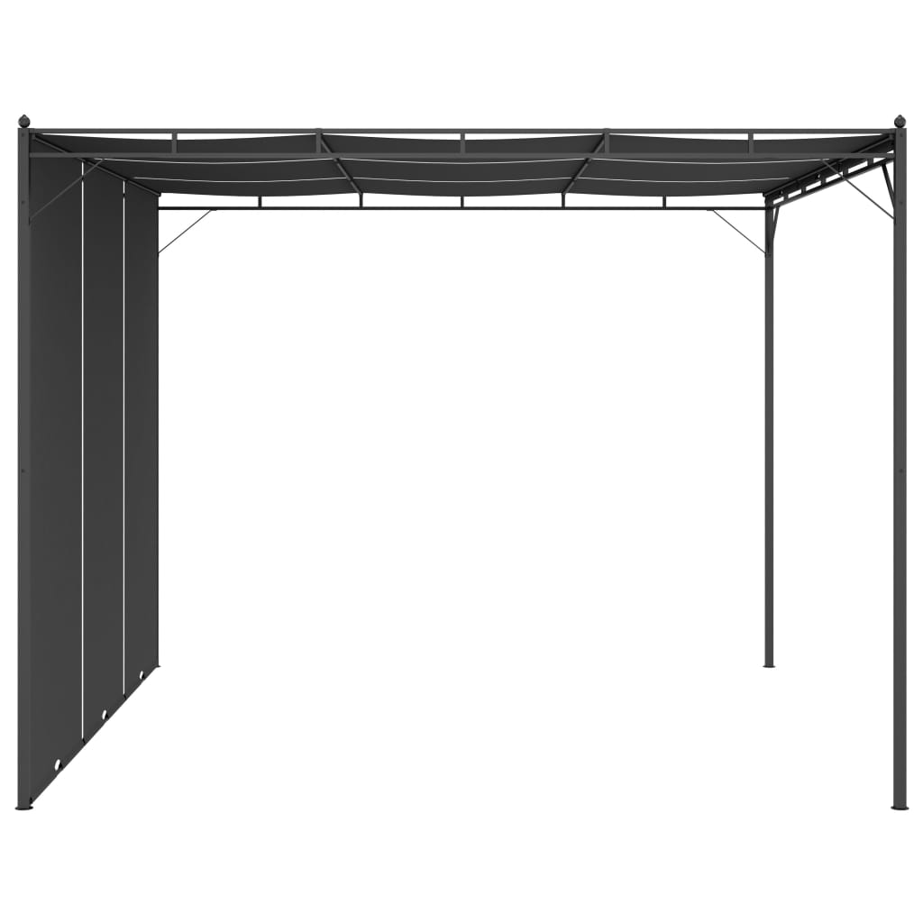 Gazebo da Giardino con Tenda Laterale 3x3x2,25 m Antracite cod mxl 66131