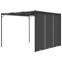 Gazebo da Giardino con Tenda Laterale 3x3x2,25 m Antracite cod mxl 66131