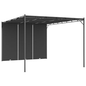 Gazebo da Giardino con Tenda Laterale 4x3x2,25 m Antracite cod mxl 66067