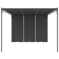 Gazebo da Giardino con Tenda Laterale 4x3x2,25 m Antracite cod mxl 66067