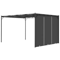 Gazebo da Giardino con Tenda Laterale 4x3x2,25 m Antracite cod mxl 66067