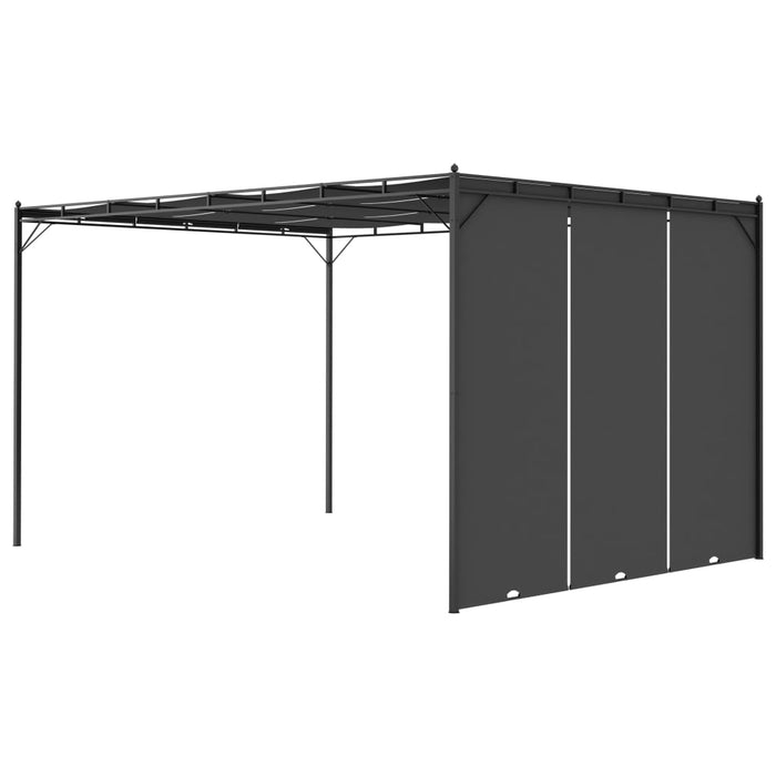 Gazebo da Giardino con Tenda Laterale 4x3x2,25 m Antracite cod mxl 66067