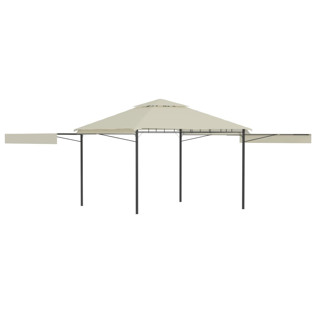 Gazebo con Tetto Doppio Estendibile 3x3x2,75 m Crema 180 g/m² cod mxl 66031