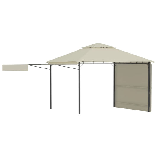 Gazebo con Tetto Doppio Estendibile 3x3x2,75 m Crema 180 g/m² cod mxl 66031