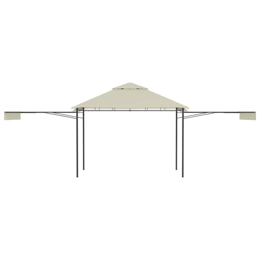 Gazebo con Tetto Doppio Estendibile 3x3x2,75 m Crema 180 g/m² cod mxl 66031