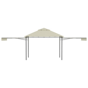 Gazebo con Tetto Doppio Estendibile 3x3x2,75 m Crema 180 g/m² cod mxl 66031