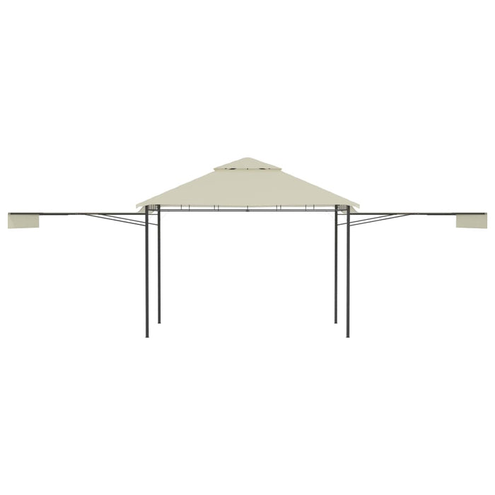 Gazebo con Tetto Doppio Estendibile 3x3x2,75 m Crema 180 g/m² cod mxl 66031