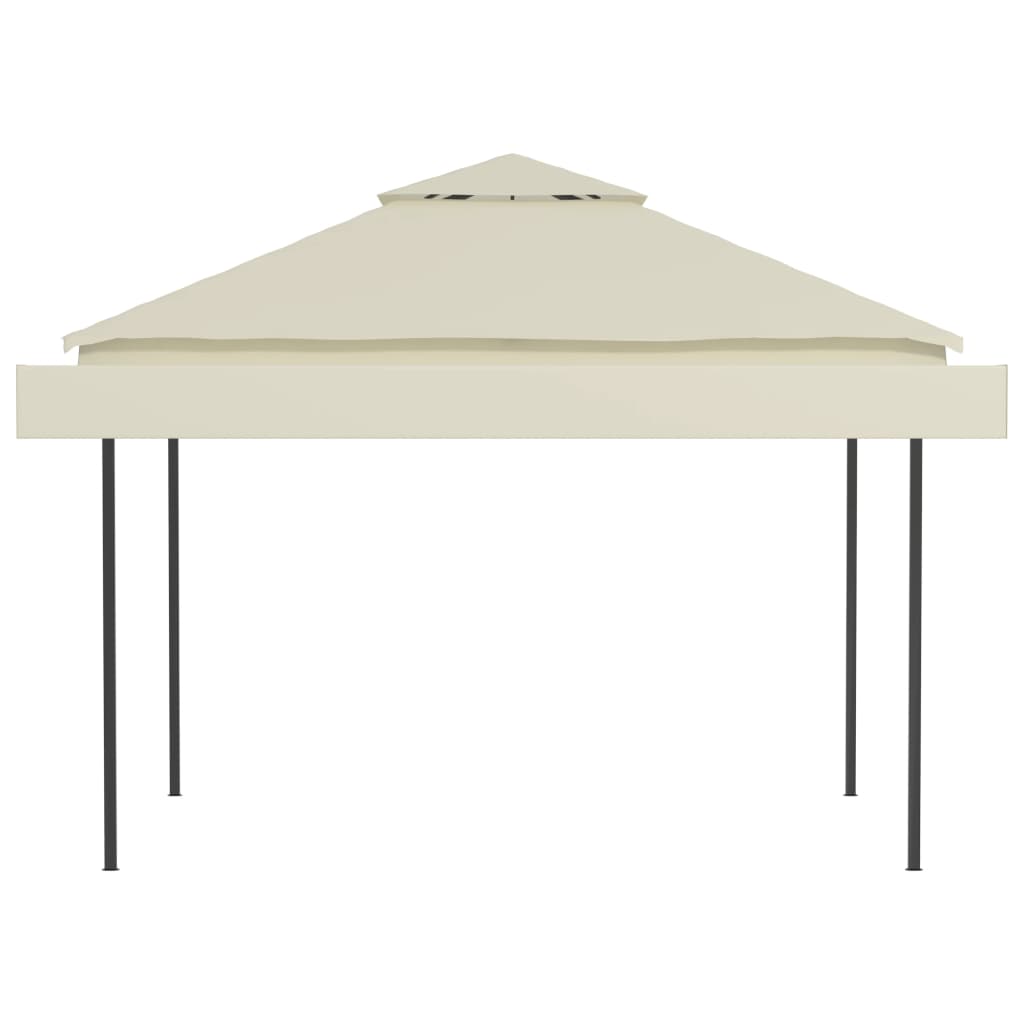 Gazebo con Tetto Doppio Estendibile 3x3x2,75 m Crema 180 g/m² cod mxl 66031