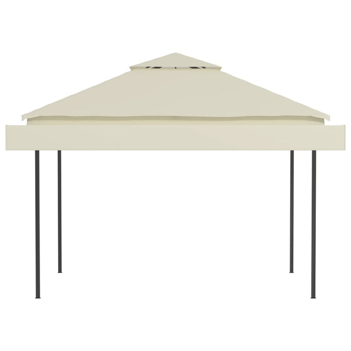 Gazebo con Tetto Doppio Estendibile 3x3x2,75 m Crema 180 g/m² cod mxl 66031