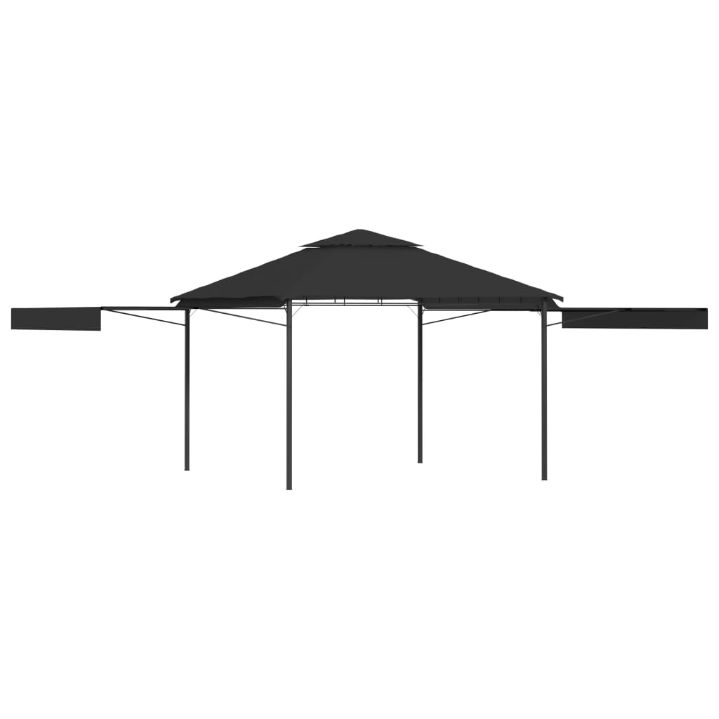  Gazebo Tetto Doppio Estendibile 3x3x2,75 m Antracite 180 g/m² cod mxl 66096