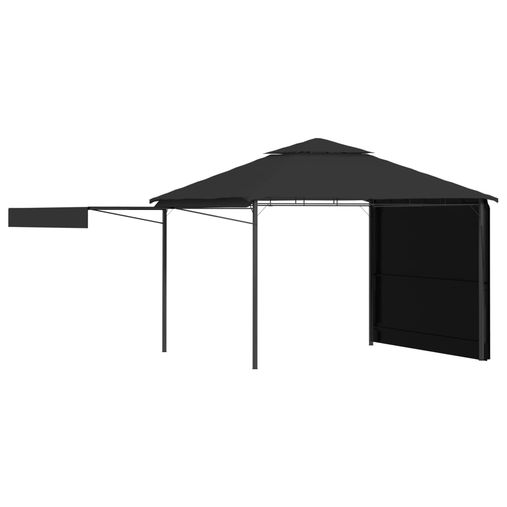  Gazebo Tetto Doppio Estendibile 3x3x2,75 m Antracite 180 g/m² cod mxl 66096