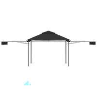  Gazebo Tetto Doppio Estendibile 3x3x2,75 m Antracite 180 g/m² cod mxl 66096