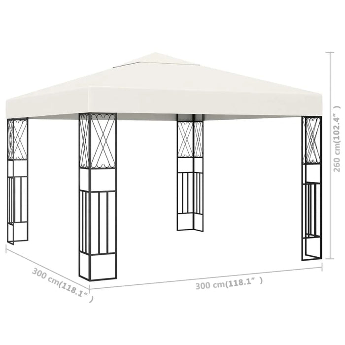 Gazebo 3x3 m Crema in Tessuto cod mxl 65914