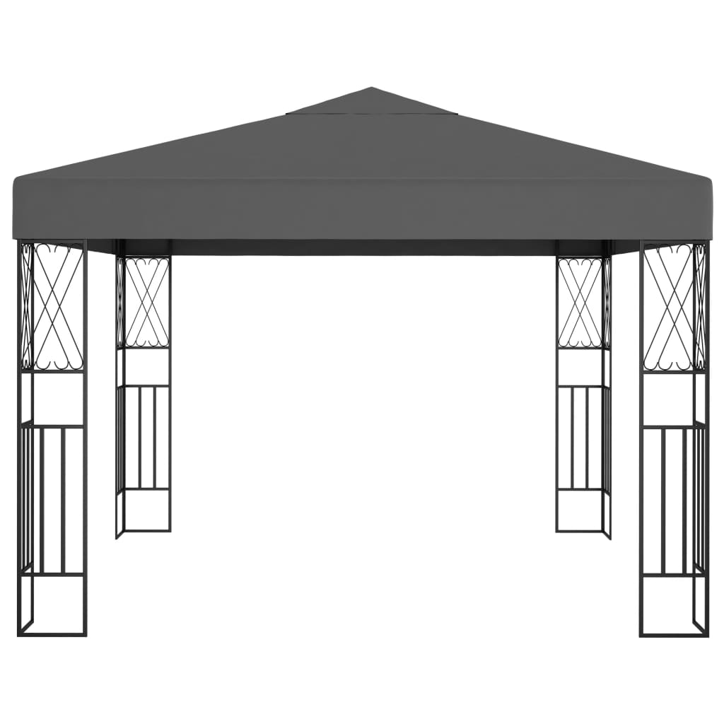 Gazebo 3x3 m Antracite in Tessuto 48006