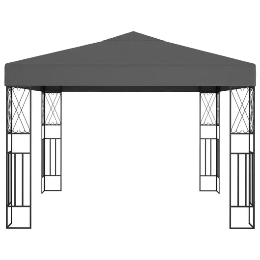 Gazebo 3x3 m Antracite in Tessuto 48006