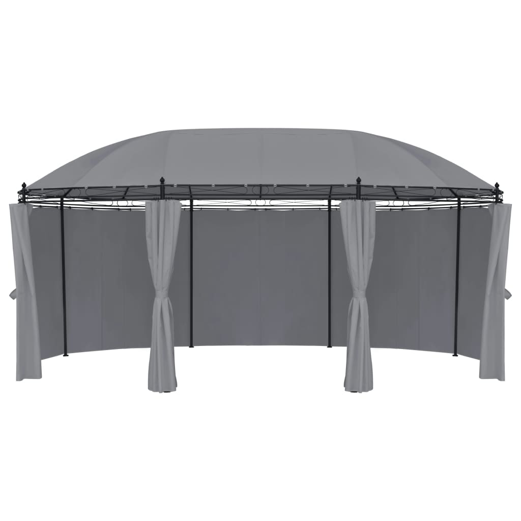 Gazebo con Tende 520x349x255 cm Antracite 48035