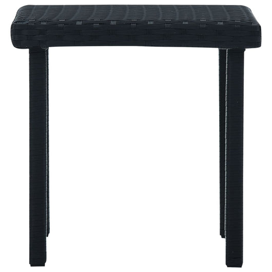 Tavolino da Tè per Esterni Nero 40x40x40 cm in Polyrattan cod mxl 34345