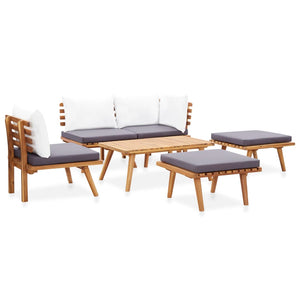 Set Divani da Giardino 6 pz in Legno Massello di Acacia cod mxl 34833