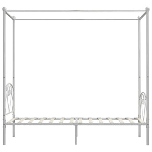 Letto a Baldacchino Bianco in Metallo 90x200 cm  cod mxl 64980