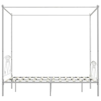 Letto a Baldacchino Bianco in Metallo 140x200 cm  cod mxl 49665