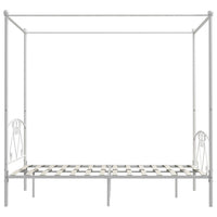 Letto a Baldacchino Bianco in Metallo 160x200 cm  cod mxl 64122