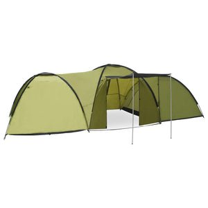 Tenda Igloo da Campeggio 650x240x190 cm per 8 Persone Verde 92231