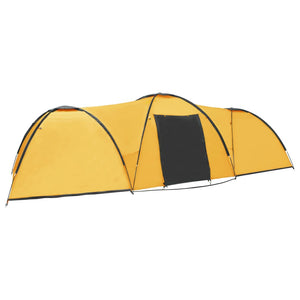 Tenda Igloo da Campeggio 650x240x190 cm per 8 Persone Gialla cod mxl 61378