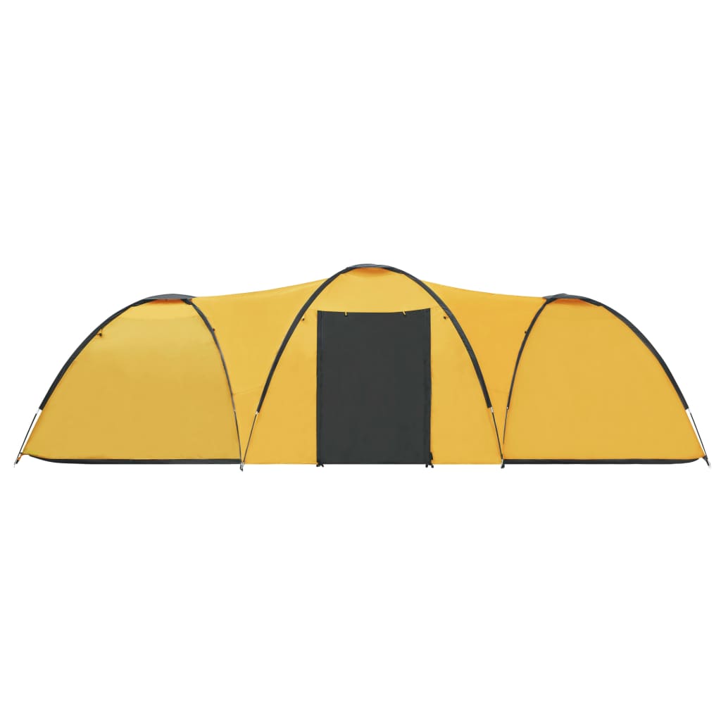 Tenda Igloo da Campeggio 650x240x190 cm per 8 Persone Gialla cod mxl 61378