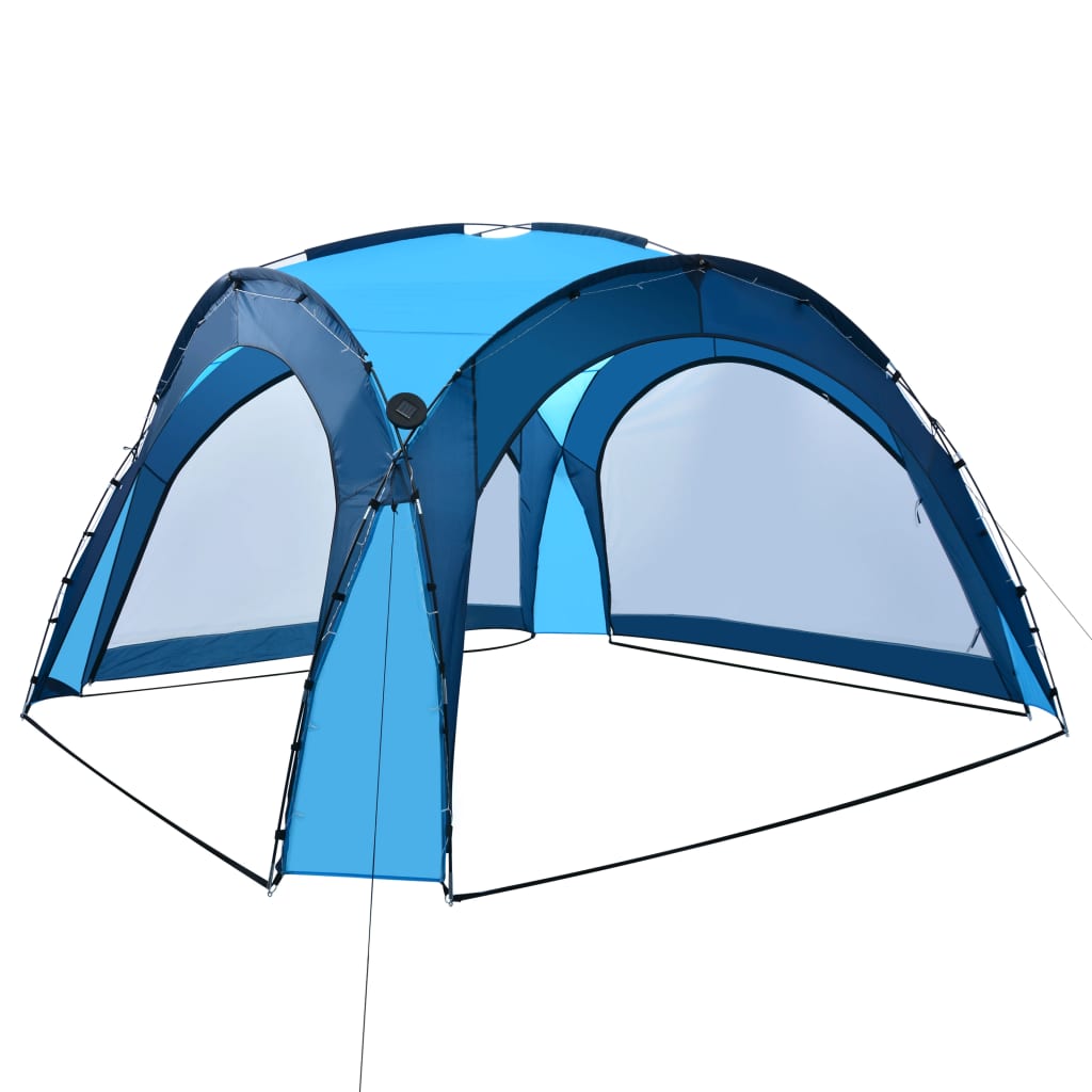 Tenda per Feste con LED e 4 Pareti 3,6x3,6x2,3 m Blu cod mxl 66160